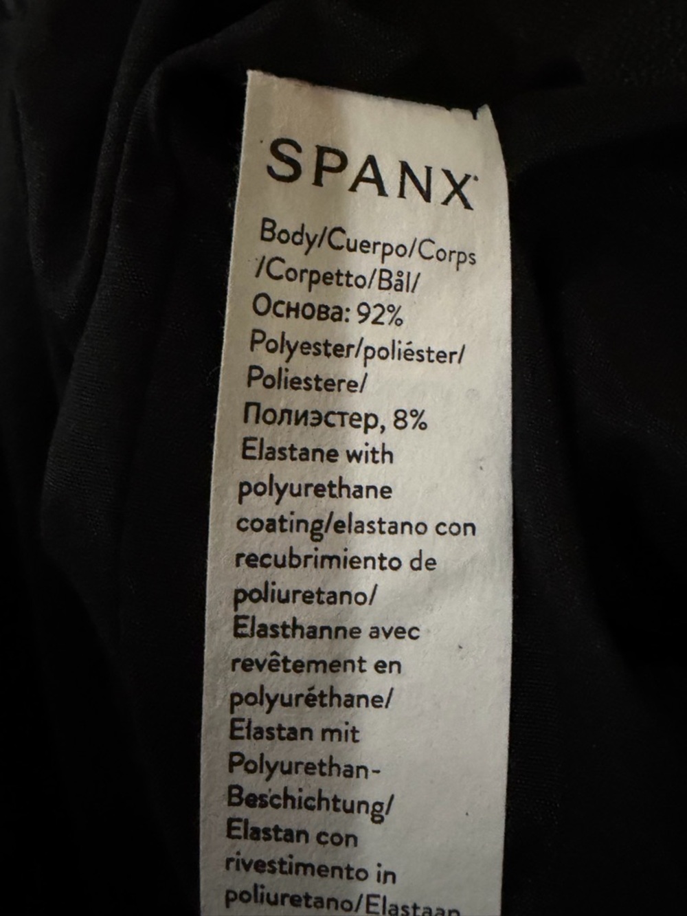 SPANX Black Leather Like Moto Jacket Cropped Zip XS Biker Rocker Edgy - Picture 10 of 13